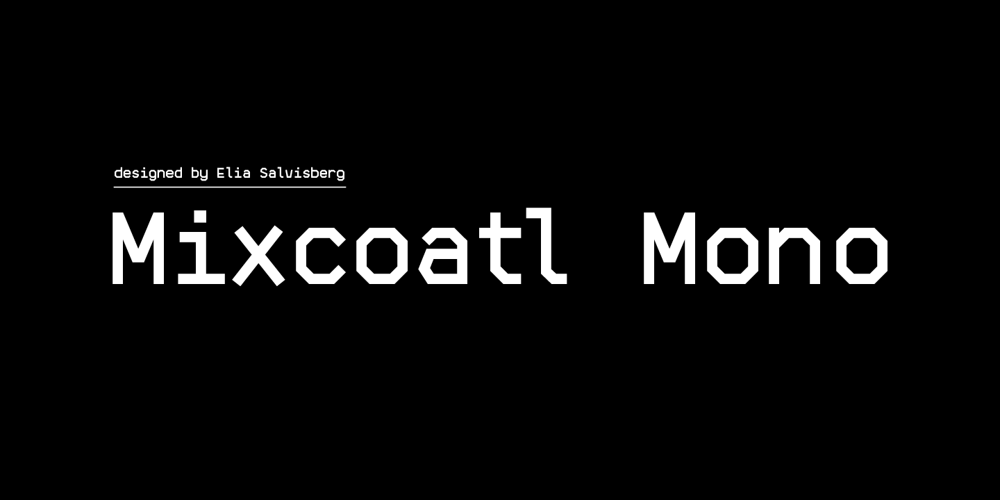 Пример шрифта Mixcoatl Mono